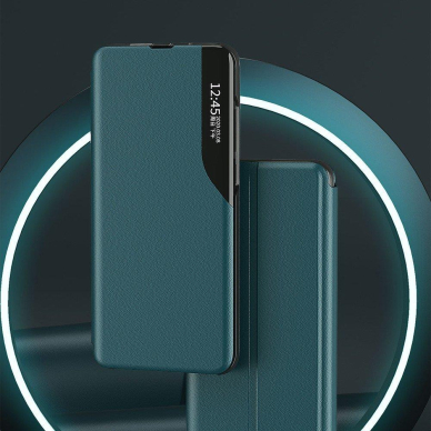 Atverčiamas dėklas Eco Leather View skirta Huawei P40 Pro Žalias 2