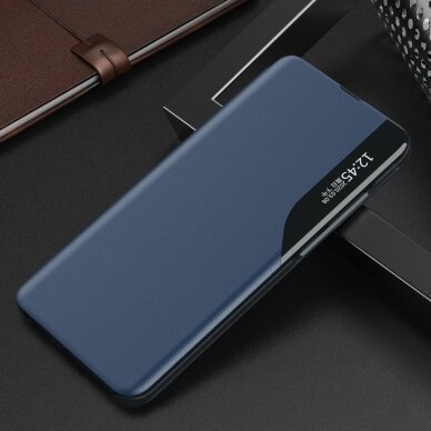 Atverčiamas dėklas Eco Leather View Case elegant Samsung Galaxy A02s Mėlynas 1