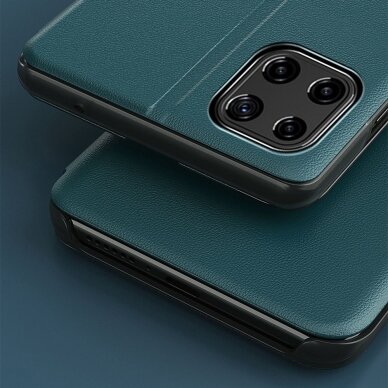 Atverčiamas Dėklas Eco Leather View Case elegant Samsung Galaxy A22 4G Žalias 4