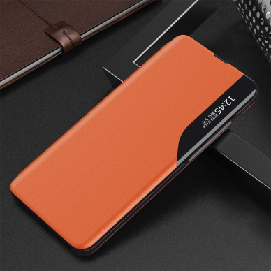 Dėklas Eco Leather View Samsung Galaxy A72 4G Oranžinė 1