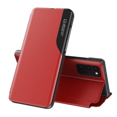 Dėklas Eco Leather View Samsung Galaxy A72 4G Raudonas