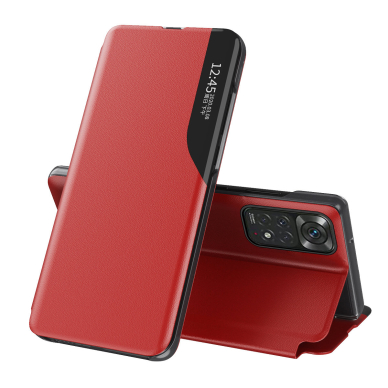Dėklas Eco Leather View Xiaomi Redmi Note 11 Pro + 5G / 11 Pro 5G / 11 Pro Raudonas