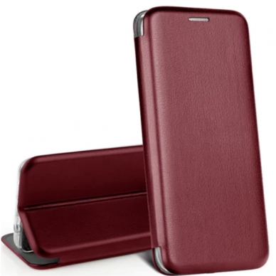 Eko odos dėklas Elegance Samsung S926 S24 Plus bordo Eko odos dėklas Elegance Samsung S926 S24 Plus bordo