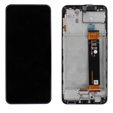 Ekranas Samsung A236 A23 5G su lietimui jautriu stikliuku ir rėmeliu originalus Juodas (service pack)
