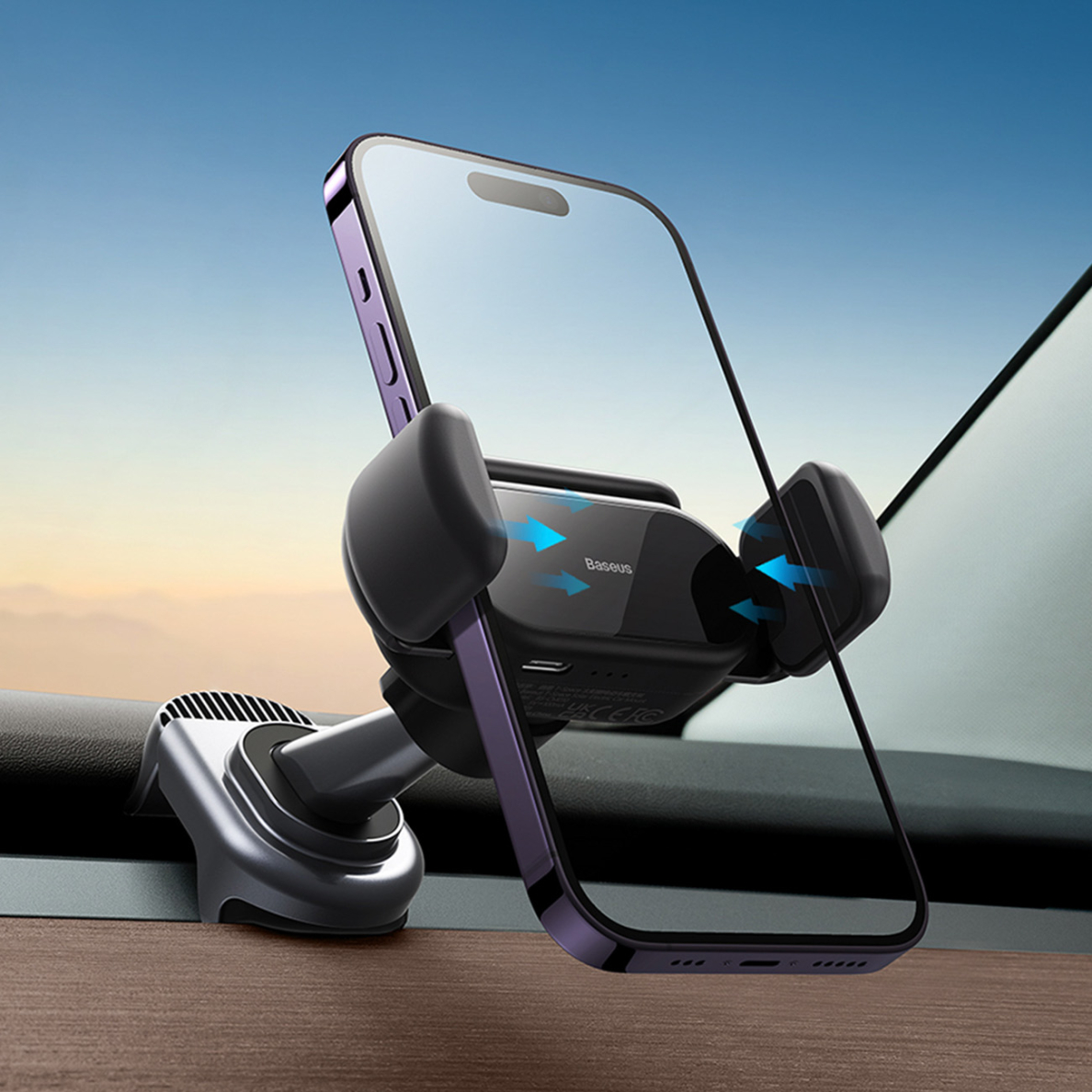 Laikiklis su saulės baterijomis Baseus T-Space - Juodas 8 Laikiklis su saulės baterijomis Baseus T-Space - Juodas 8