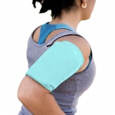 Bėgimo juosta ant rankos Elastic fabric armband XL fitness Mėlyna