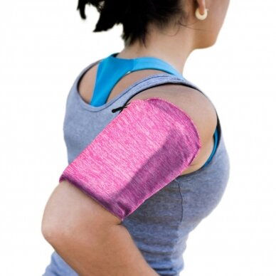 Bėgimo juosta ant rankos Elastic fabric fitness XL Rožinė
