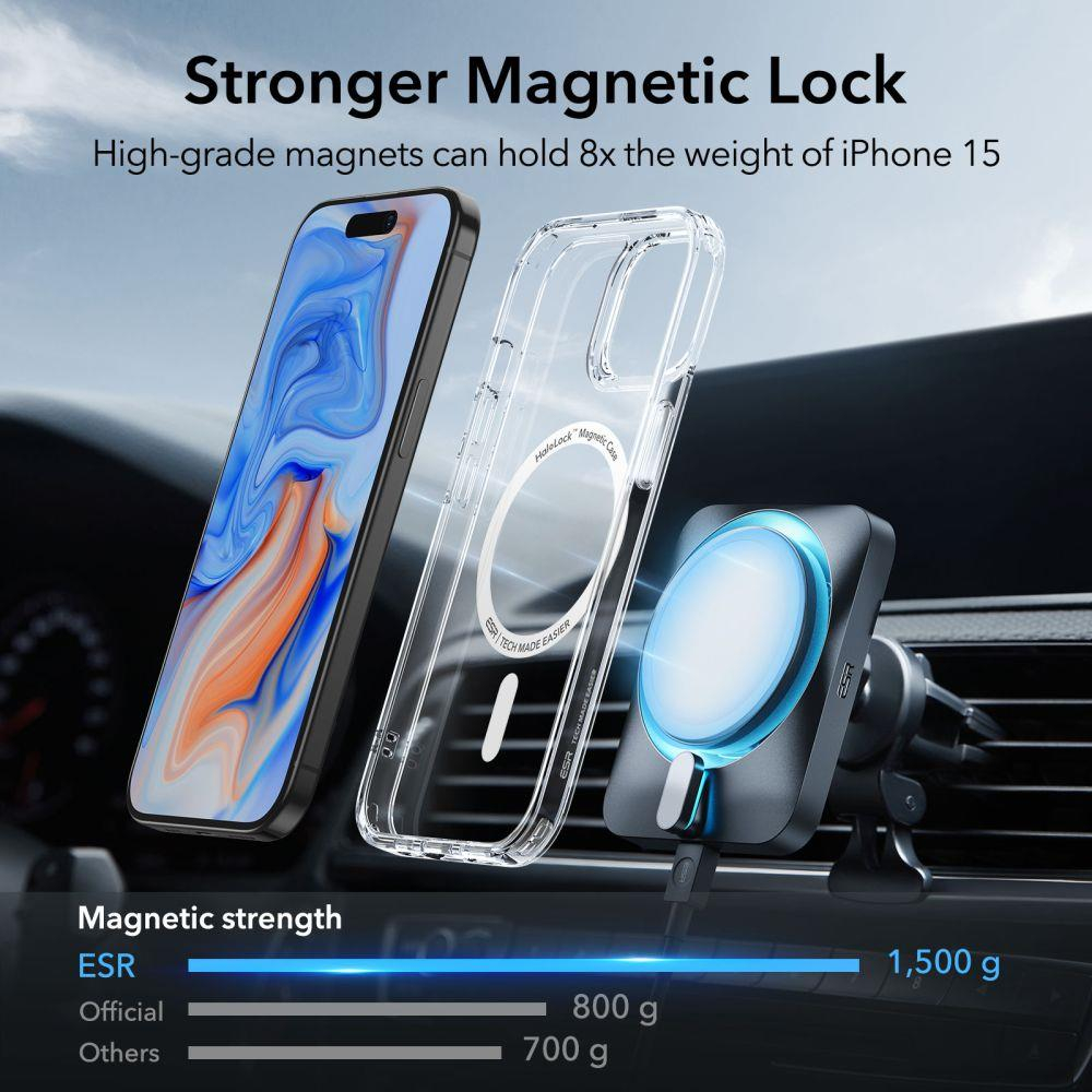 Dėklas ESR CH HALOLOCK MAGSAFE IPHONE 15 Permatomas 7 Dėklas ESR CH HALOLOCK MAGSAFE IPHONE 15 Permatomas 7