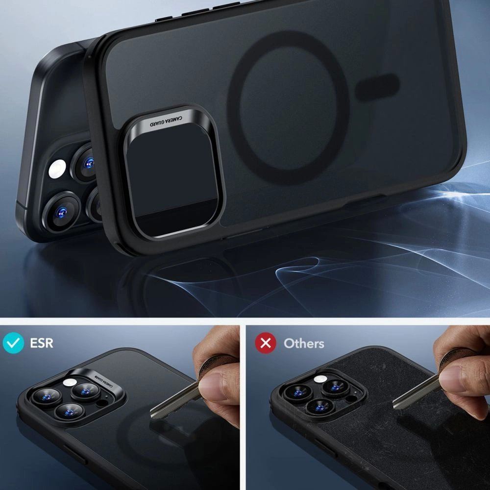 Dėklas ESR Classic Hybrid Halolock MagSafe + Apsauginis stiklas iPhone 16 Pro Max - Juodais kraštais 4 Dėklas ESR Classic Hybrid Halolock MagSafe + Apsauginis stiklas iPhone 16 Pro Max - Juodais kraštais 4