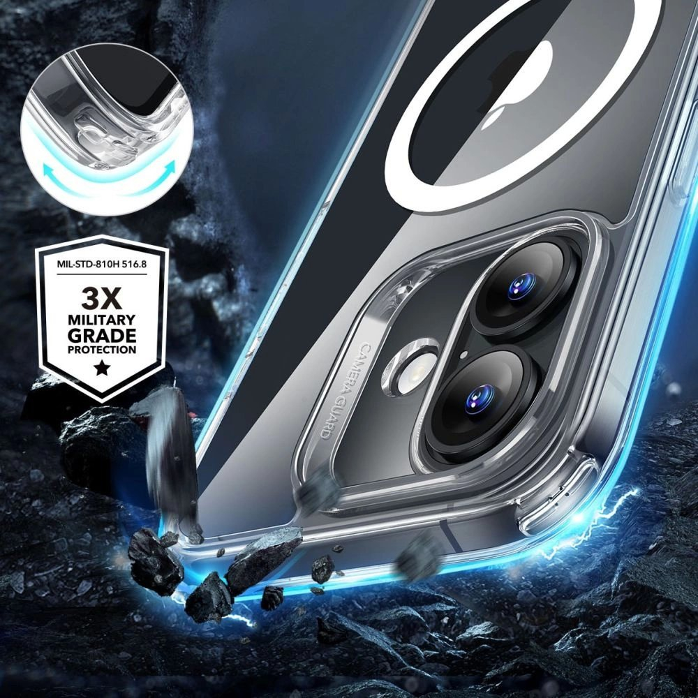 ESR Classic Hybrid Halolock Magsafe Dėklas + Apsauginis stiklas iPhone 16 - Skaidrus 1 ESR Classic Hybrid Halolock Magsafe Dėklas + Apsauginis stiklas iPhone 16 - Skaidrus 1