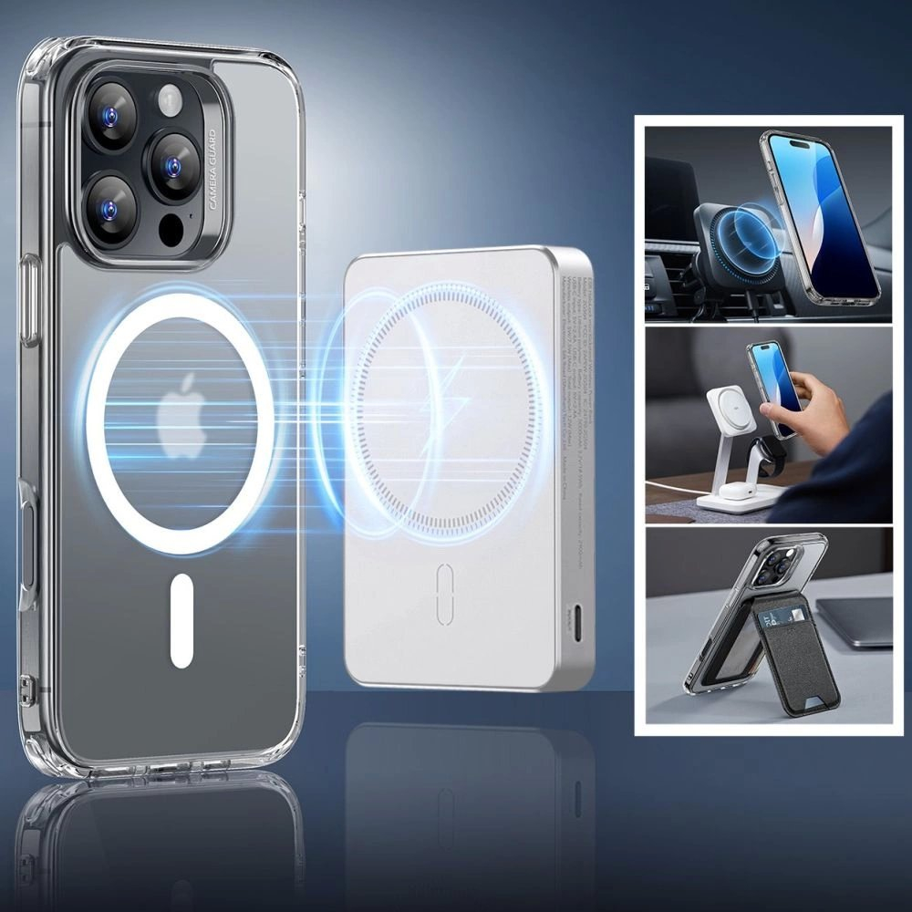 ESR Classic Hybrid Halolock Magsafe Dėklas + Apsauginis stiklas iPhone 16 Pro Max - Semi-Transparent 2 ESR Classic Hybrid Halolock Magsafe Dėklas + Apsauginis stiklas iPhone 16 Pro Max - Semi-Transparent 2