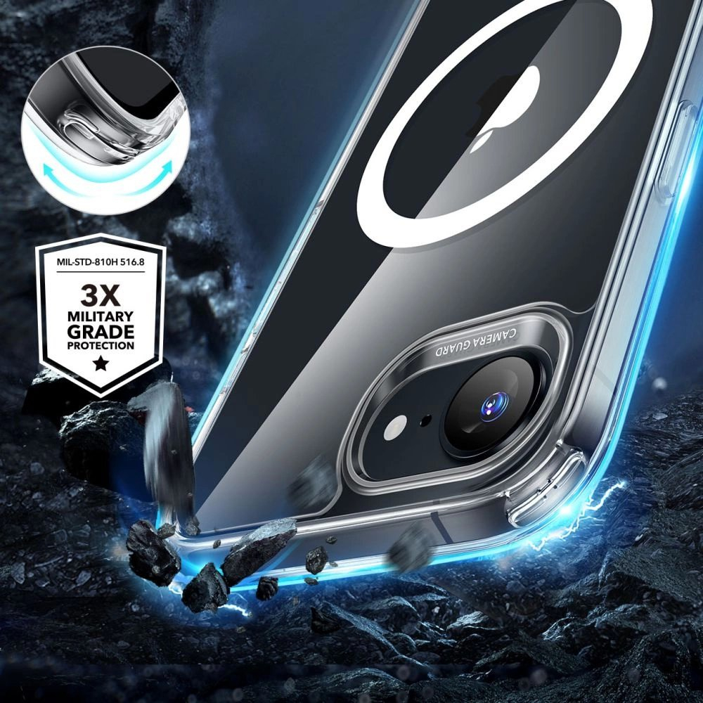 ESR Classic Hybrid Halolock MagSafe iPhone 16e Dėklas - Permatomas 3