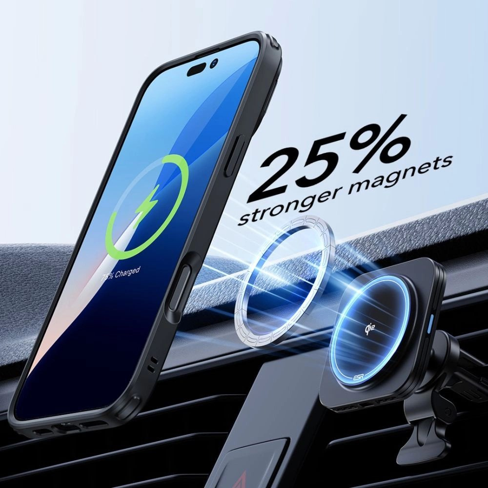 Dėklas ESR Hybrid Halolock MagSafe + Apsauginis stiklas iPhone 16 - Juodas 3 Dėklas ESR Hybrid Halolock MagSafe + Apsauginis stiklas iPhone 16 - Juodas 3