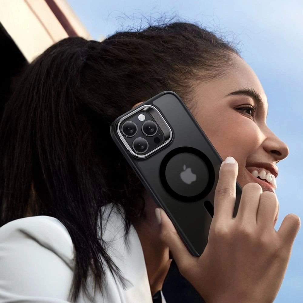 ESR Classic Hybrid Kickstand Halolock MagSafe Dėklas + Apsauginis stiklas iPhone 16 Pro Max - Semi-Transparent with Black Frame 4 ESR Classic Hybrid Kickstand Halolock MagSafe Dėklas + Apsauginis stiklas iPhone 16 Pro Max - Semi-Transparent with Black Frame 4