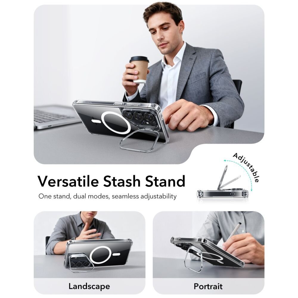 Samsung Galaxy S26 Ultra ESR Classic Hybrid Kickstand MagSafe dėklas – skaidrus 2 Samsung Galaxy S26 Ultra ESR Classic Hybrid Kickstand MagSafe dėklas – skaidrus 2