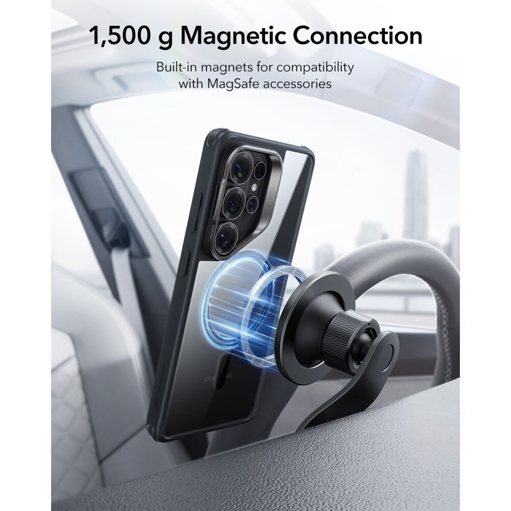 Samsung Galaxy S26 Ultra ESR Classic Hybrid Kickstand MagSafe dėklas – skaidrus juodas 5 Samsung Galaxy S26 Ultra ESR Classic Hybrid Kickstand MagSafe dėklas – skaidrus juodas 5