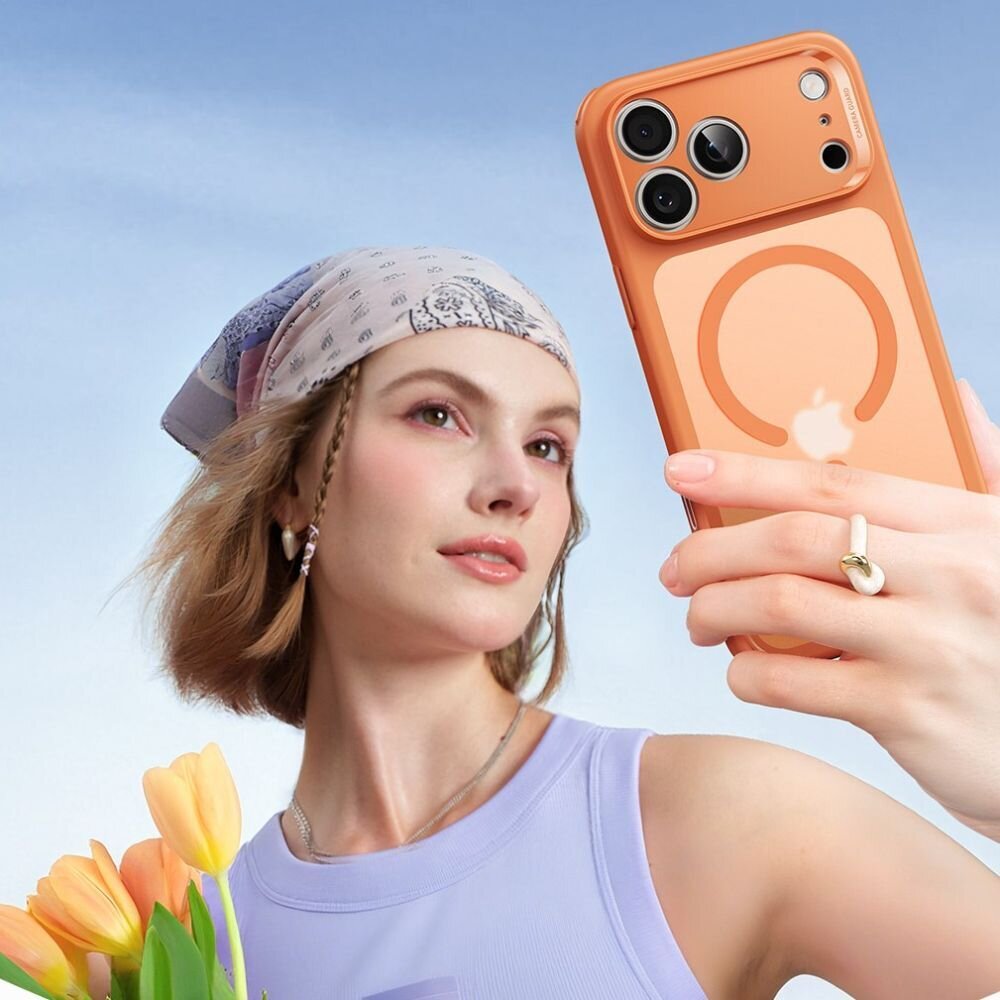 iPhone 17 Pro Max ESR Classic Hybrid MagSafe dėklas – skaidrus oranžinis 5