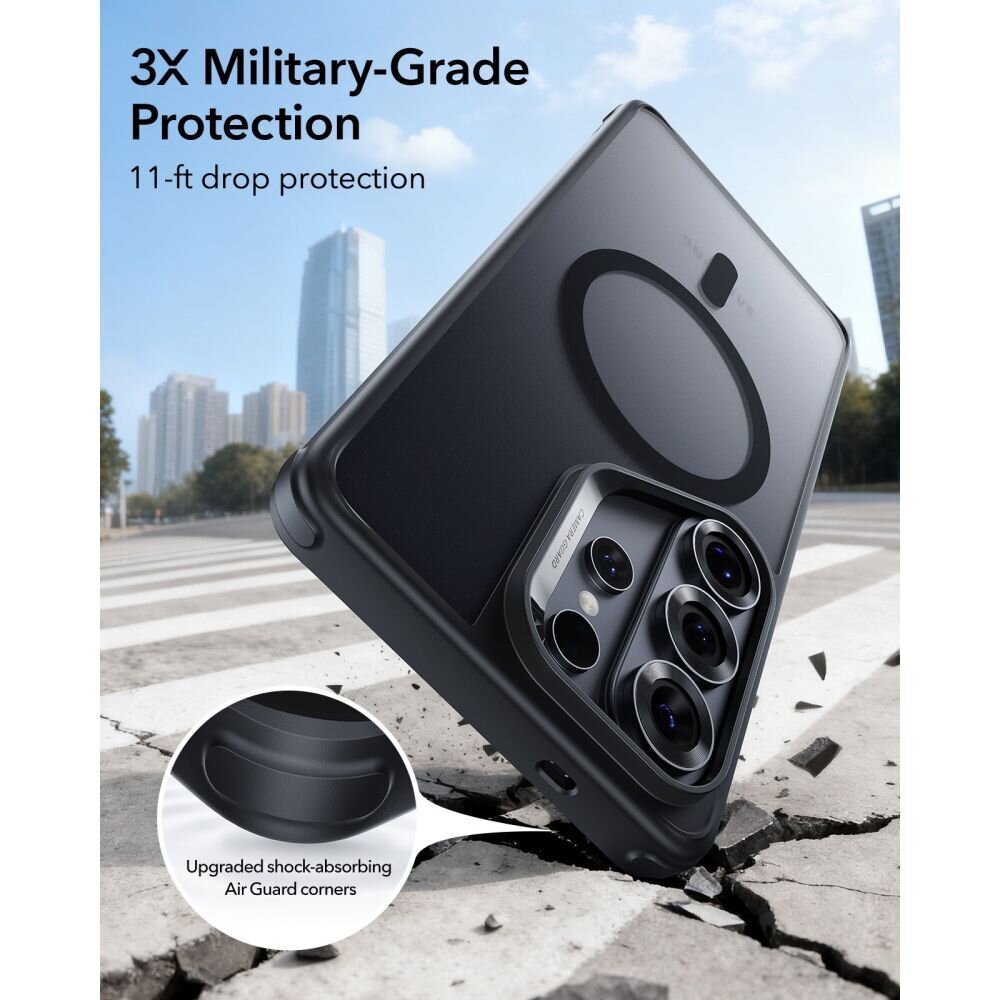 Samsung Galaxy S26 Ultra ESR Classic Hybrid MagSafe dėklas – juodas 6 Samsung Galaxy S26 Ultra ESR Classic Hybrid MagSafe dėklas – juodas 6