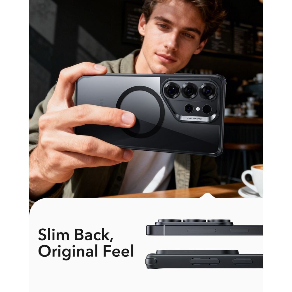 Samsung Galaxy S26 Ultra ESR Classic Hybrid MagSafe dėklas – juodas skaidrus 3 Samsung Galaxy S26 Ultra ESR Classic Hybrid MagSafe dėklas – juodas skaidrus 3