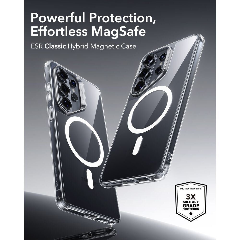 Samsung Galaxy S26 Ultra ESR Classic Hybrid MagSafe dėklas – skaidrus 4