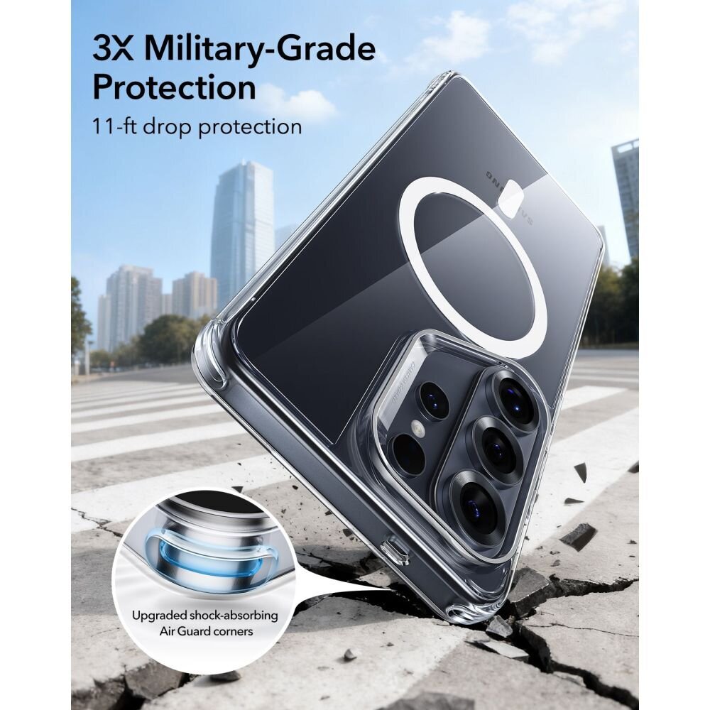 Samsung Galaxy S26 Ultra ESR Classic Hybrid MagSafe dėklas – skaidrus 5 Samsung Galaxy S26 Ultra ESR Classic Hybrid MagSafe dėklas – skaidrus 5