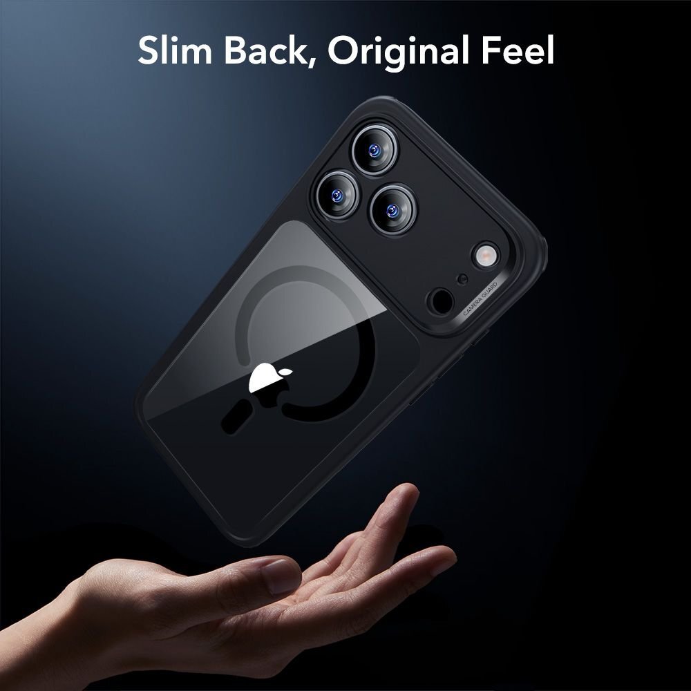 iPhone 17 Pro Max ESR Classic Hybrid MagSafe + grūdinto stiklo rinkinys – juodas skaidrus 5