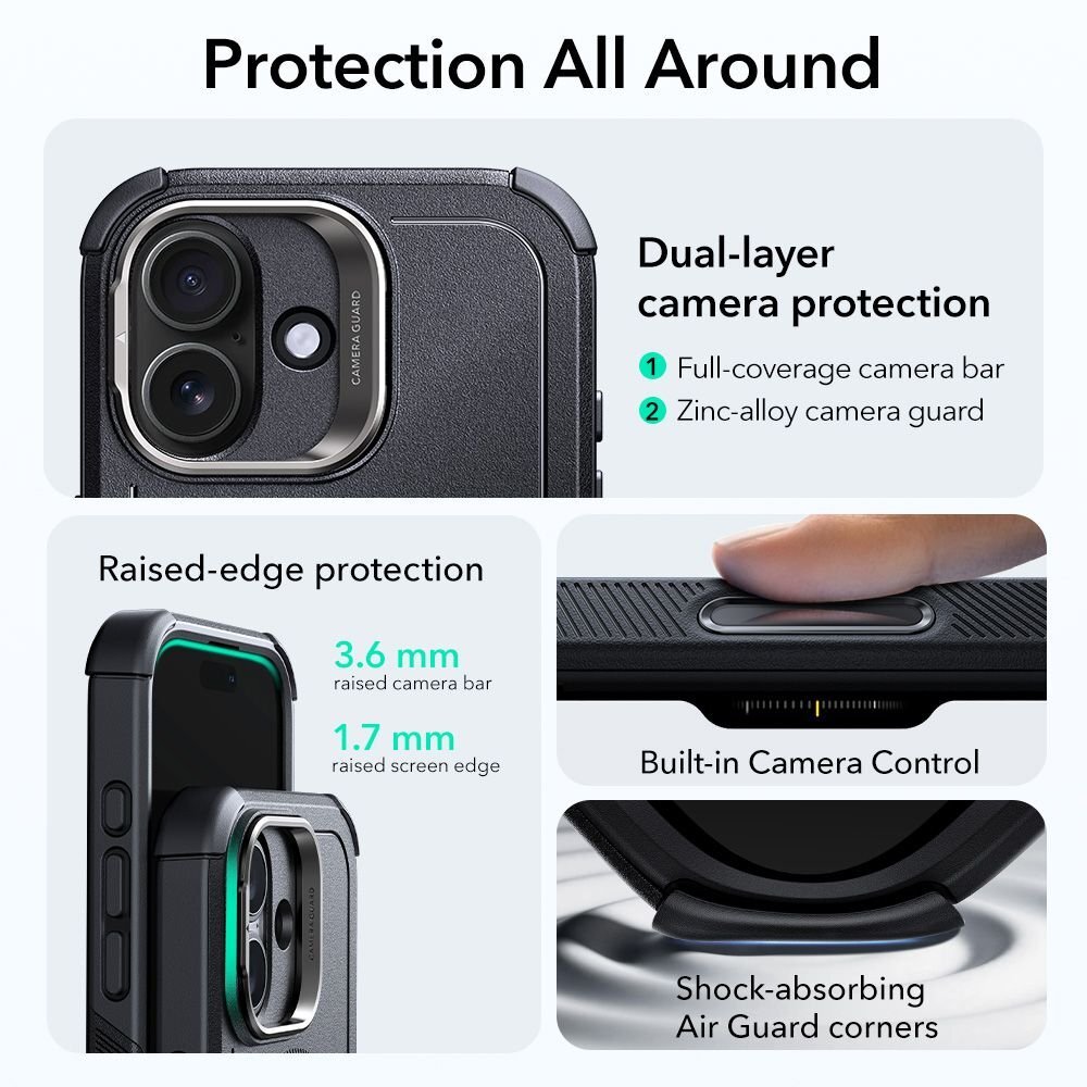 iPhone 17 dėklas ESR Cyber Kickstand, MagSafe – juodas 1