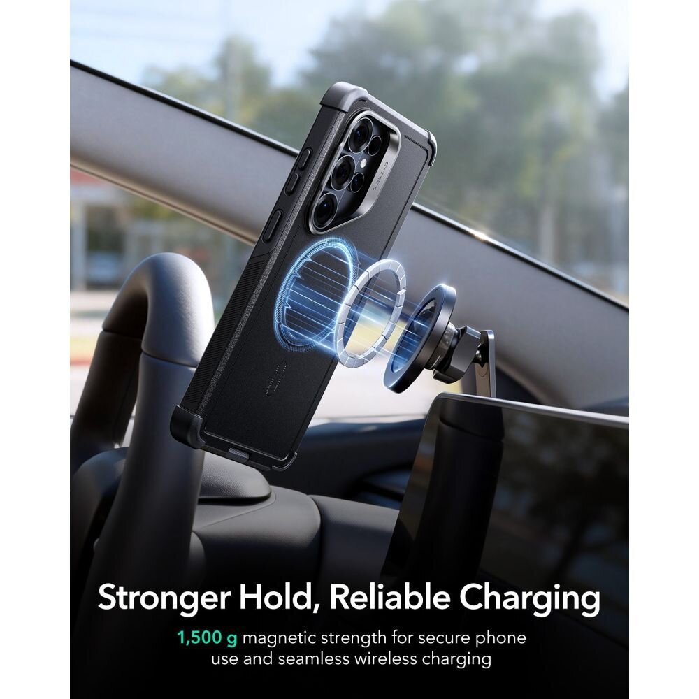 Samsung Galaxy S26 Ultra ESR Cyber Tough Kickstand MagSafe dėklas – juodas 5 Samsung Galaxy S26 Ultra ESR Cyber Tough Kickstand MagSafe dėklas – juodas 5