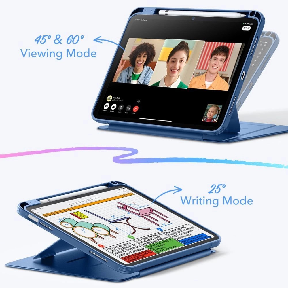 iPad 10.9” 2022 / iPad 11” 2024 ESR Flip Hybrid dėklas - mėlynas 4 iPad 10.9” 2022 / iPad 11” 2024 ESR Flip Hybrid dėklas - mėlynas 4