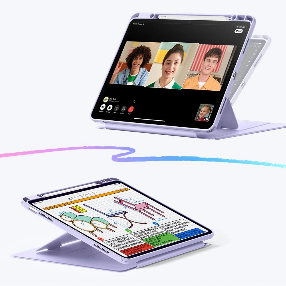 iPad Air 13" 1 / 2 – ESR Flip Hybrid dėklas - Violetinis 2 iPad Air 13" 1 / 2 – ESR Flip Hybrid dėklas - Violetinis 2