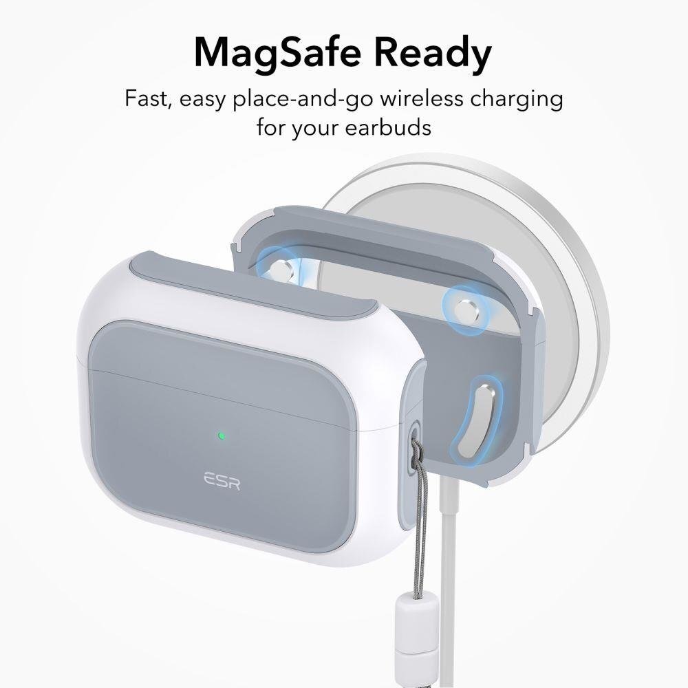 Dėklas ausinėms ESR ORBIT HALOLOCK MAGSAFE Apple AIRPODS PRO 1 / 2 Baltas 2 Dėklas ausinėms ESR ORBIT HALOLOCK MAGSAFE Apple AIRPODS PRO 1 / 2 Baltas 2