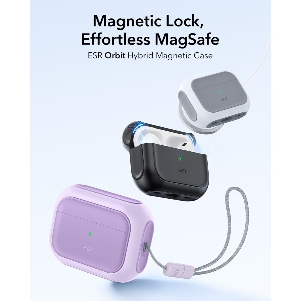 AirPods Pro ESR Orbit HaloLock MagSafe dėklas – violetinis 1