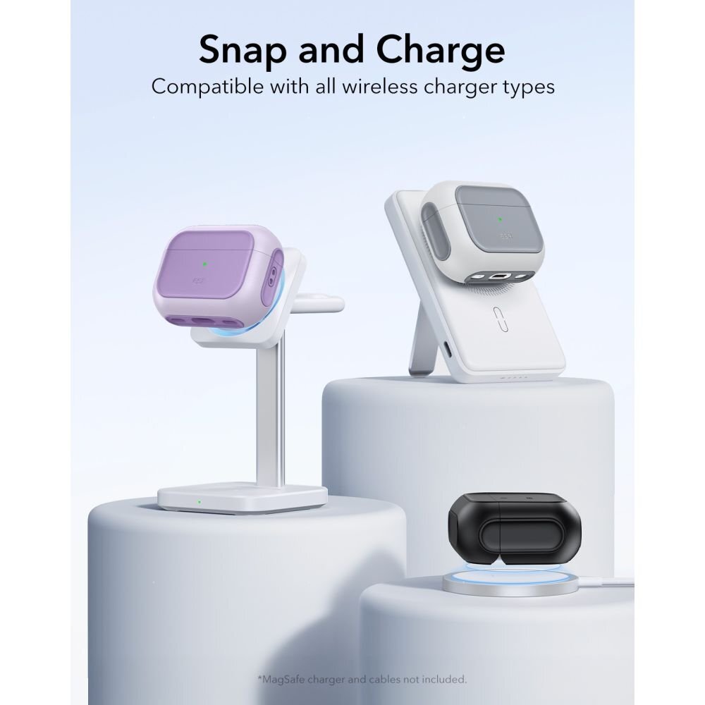 AirPods Pro ESR Orbit HaloLock MagSafe dėklas – violetinis 2 AirPods Pro ESR Orbit HaloLock MagSafe dėklas – violetinis 2