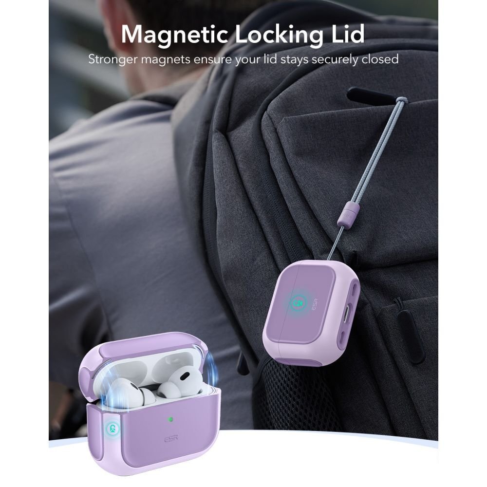 AirPods Pro ESR Orbit HaloLock MagSafe dėklas – violetinis 7