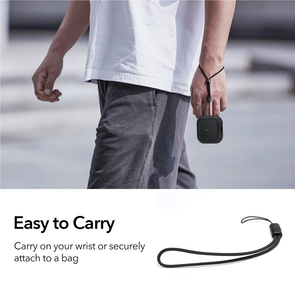 ESR Orbit Halolock MagSafe Dėklas Apple AirPods 4 - juodas 5 ESR Orbit Halolock MagSafe Dėklas Apple AirPods 4 - juodas 5