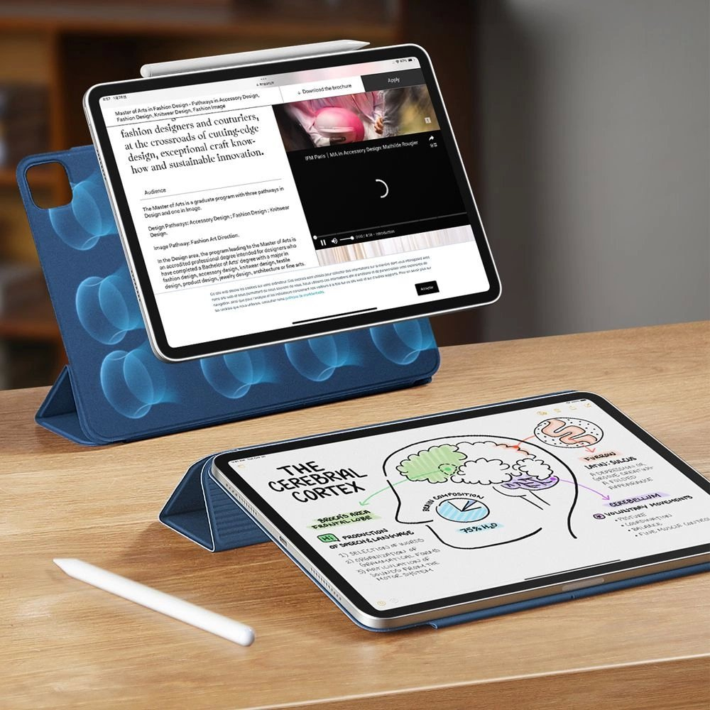 iPad Pro 12.9” 2020 / 2021 / 2022 / iPad Air 13” 2024 / 2025 ESR Rebound Magnetic dėklas - mėlynas 1