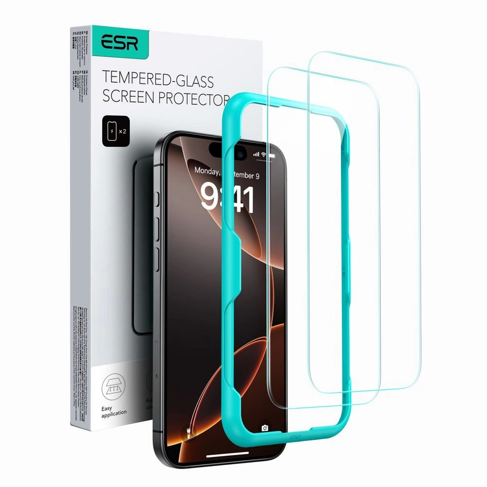 ESR  Glass 2-PACK iPhone 16 - transparent ESR  Glass 2-PACK iPhone 16 - transparent