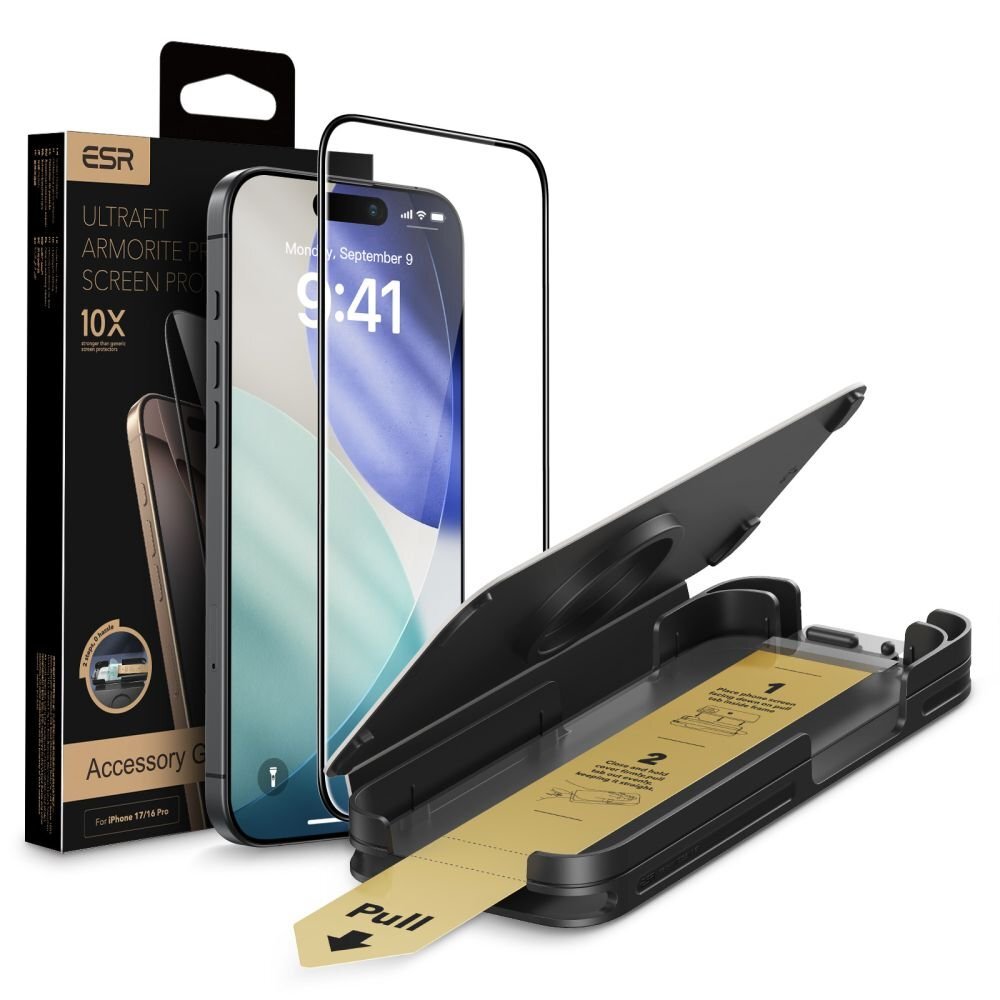 iPhone 17 Pro ESR UltraFit Armorite Pro grūdintas stiklas – skaidrus iPhone 17 Pro ESR UltraFit Armorite Pro grūdintas stiklas – skaidrus