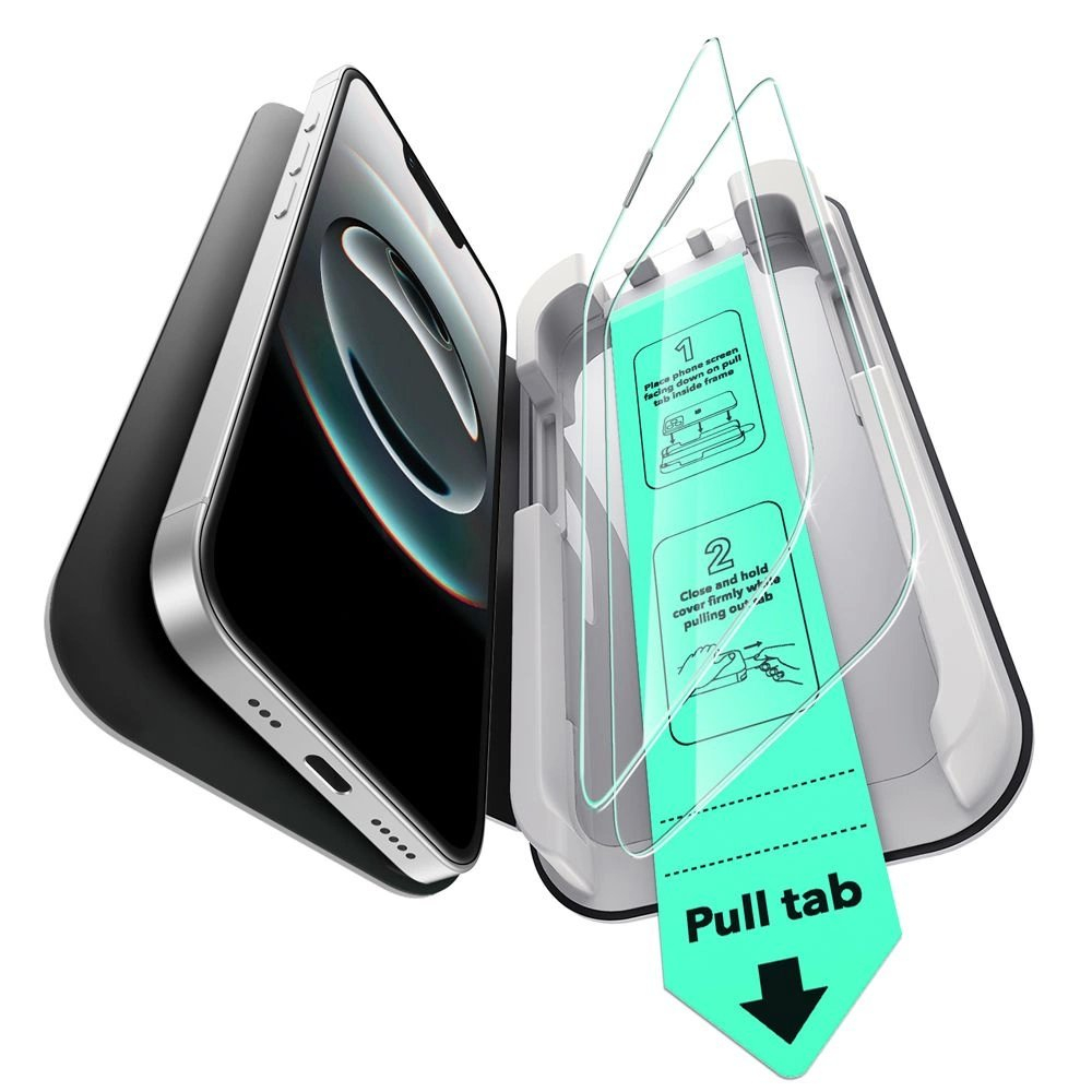 iPhone 13 / 13 Pro / 14 / 16e – ESR UltraFit grūdinto stiklo 2 vnt. rinkinys 2 iPhone 13 / 13 Pro / 14 / 16e – ESR UltraFit grūdinto stiklo 2 vnt. rinkinys 2