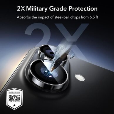 iPhone 16 / 16 Plus ESR Armorite kameros dangtelis – juodas 3