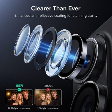 iPhone 16 / 16 Plus ESR Armorite kameros dangtelis – juodas 4