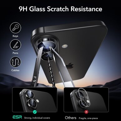 iPhone 16 / 16 Plus ESR Armorite kameros dangtelis – juodas 5