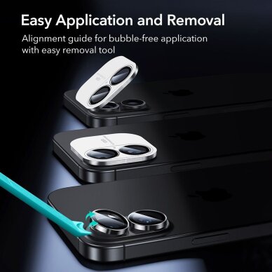 iPhone 16 / 16 Plus ESR Armorite kameros dangtelis – juodas 6