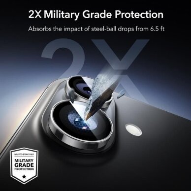 iPhone 16 / 16 Plus / 17 ESR Armorite kameros dangtelis – skaidrus 4