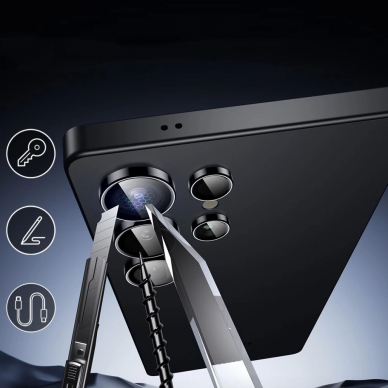 ESR Armorite kameros dangtelis skirtas Samsung Galaxy S25 Ultra – juodas 4