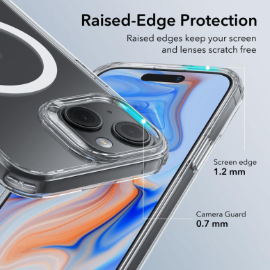 Dėklas ESR CH HALOLOCK MAGSAFE IPHONE 15 Permatomas 10 Dėklas ESR CH HALOLOCK MAGSAFE IPHONE 15 Permatomas 10