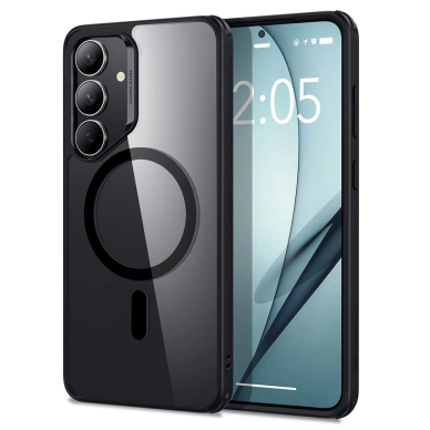 ESR Classic Hybrid Halolock MagSafe Dėklas skirtas Samsung Galaxy S25+ - Permatomas Juodas