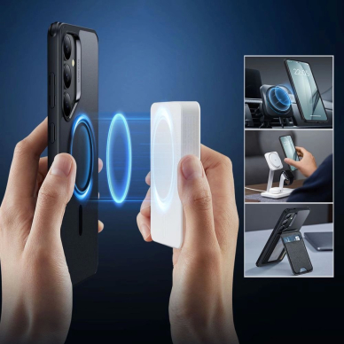 ESR Classic Hybrid Halolock MagSafe Dėklas skirtas Samsung Galaxy S25+ - Translucent Juodas 3
