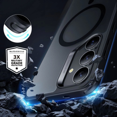 ESR Classic Hybrid Halolock MagSafe Dėklas skirtas Samsung Galaxy S25+ - Translucent Juodas 4