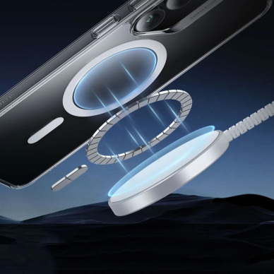 ESR Classic Hybrid Halolock MagSafe Dėklas skirtas Samsung Galaxy S25+ - Permatomas 2